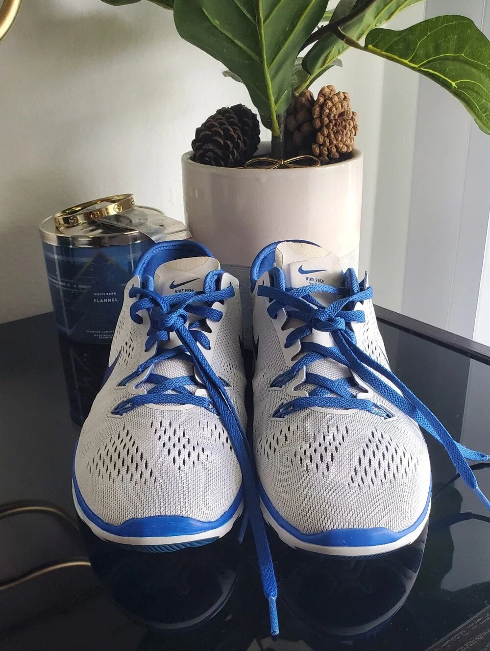 💕 Nike 💕 Women's White And Blue Trainers Size 7.5